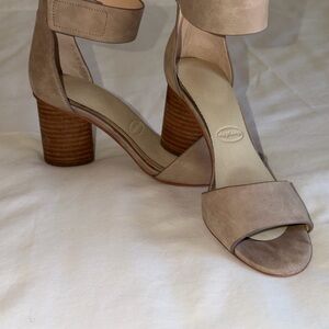 Vince Camuto Taupe Block Heel Sandals